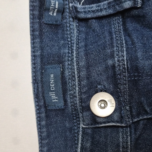 J. Jill Dark Blue Straight Leg Jeans Slim Ankle Sz 12 - Picture 4 of 10